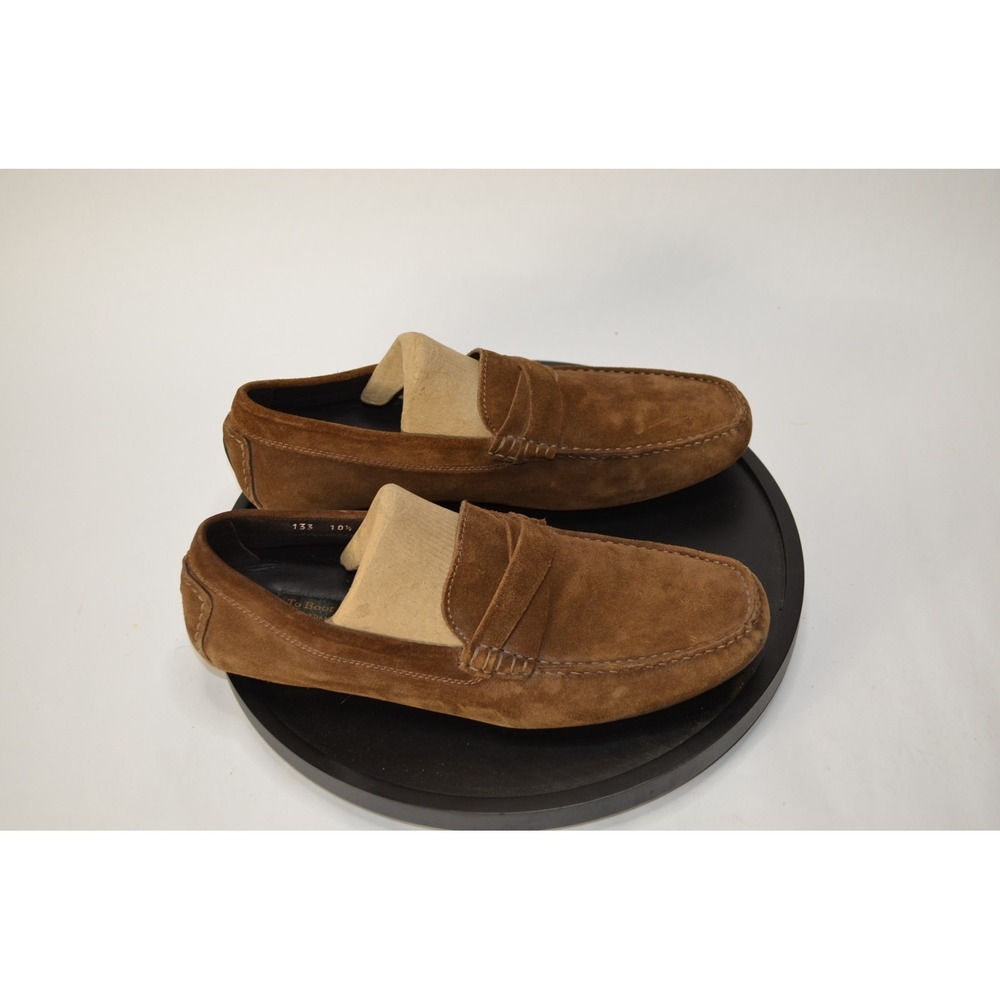 Too Boot New York Brown/Tan Driving Shoes Men's Size 10.5 Made In Italy Suede